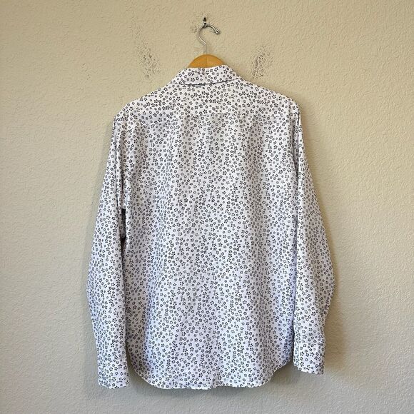 ELIE BALLEH Collection Daisy Print Long Sleeve Button-Up Shirt White/Black - Picture 5 of 8